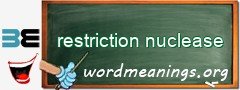 WordMeaning blackboard for restriction nuclease